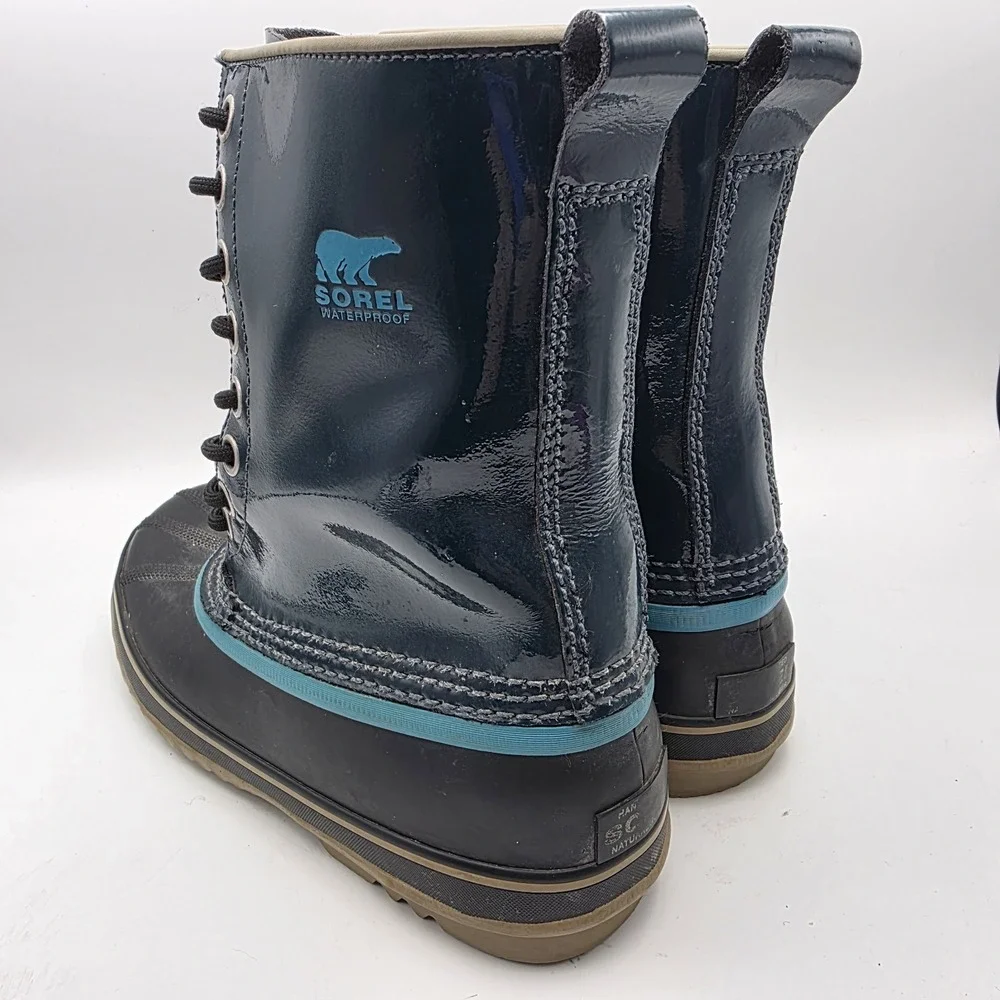 Sorel Aqua Dahlia Duck Boots Women 8 Waterproof Winter Snow Rain‎ Teal Blue